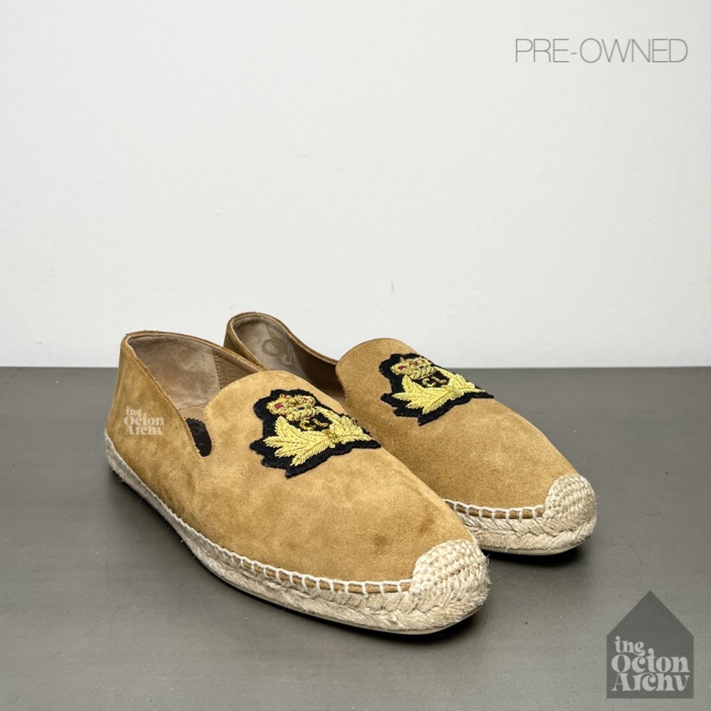 Men Size 9 Christian Louboutin Suede Nanou Orlato Espadrille 'Brown' Pre-Owned